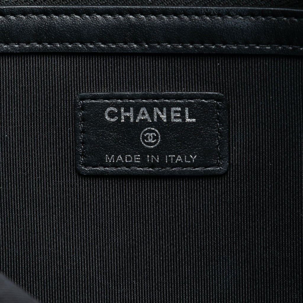 Chanel Medium Croc Embossed Calfskin Gabrielle Cosmetic Case