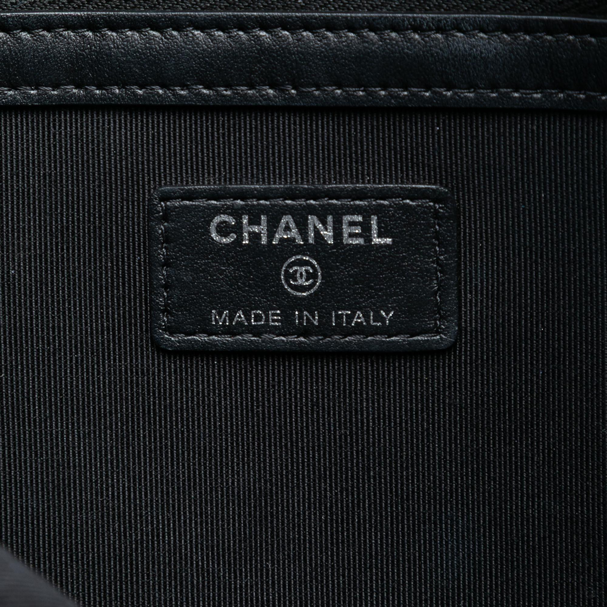 Chanel Medium Croc Embossed Calfskin Gabrielle Cosmetic Case