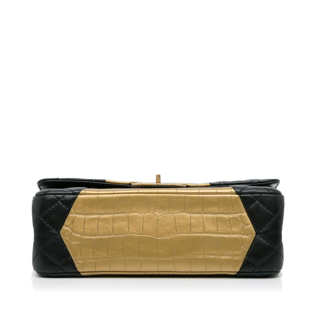 Chanel Medium Croc Embossed Lambskin 2.55 Reissue Double Flap Bag