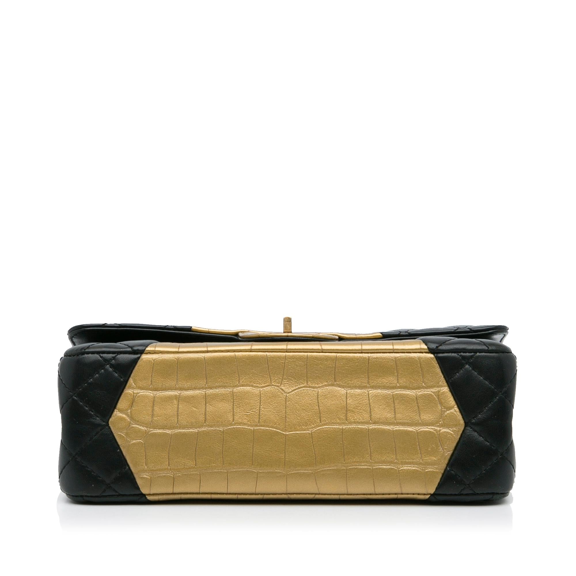 Chanel Medium Croc Embossed Lambskin 2.55 Reissue Double Flap Bag