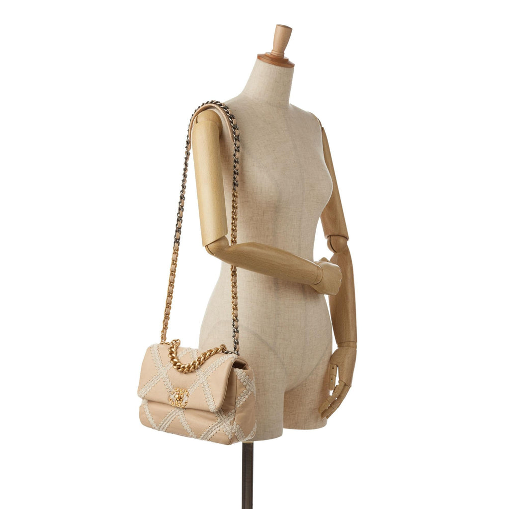 Chanel Medium Crochet and Calfskin 19 Flap Bag
