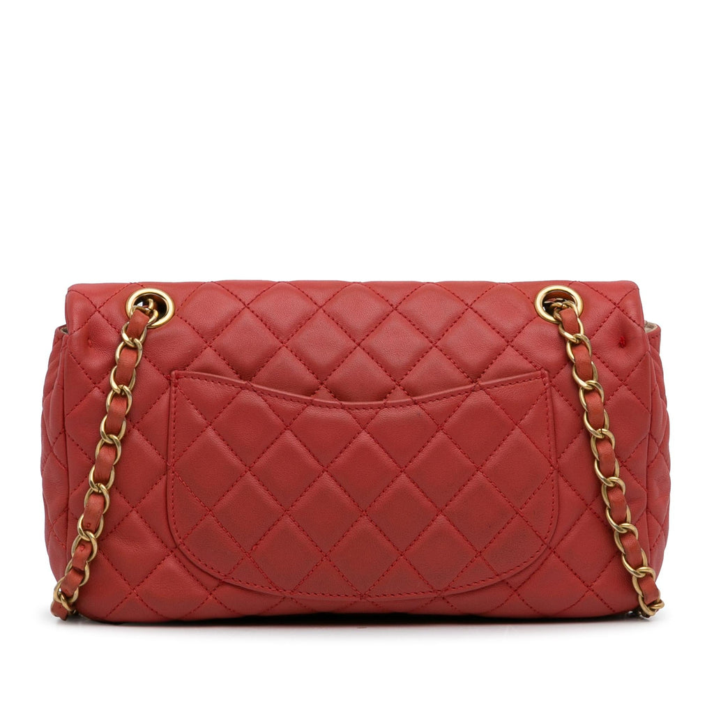 Chanel Medium Cruise Charm Lambskin Single Flap (SHG-4mr84V)