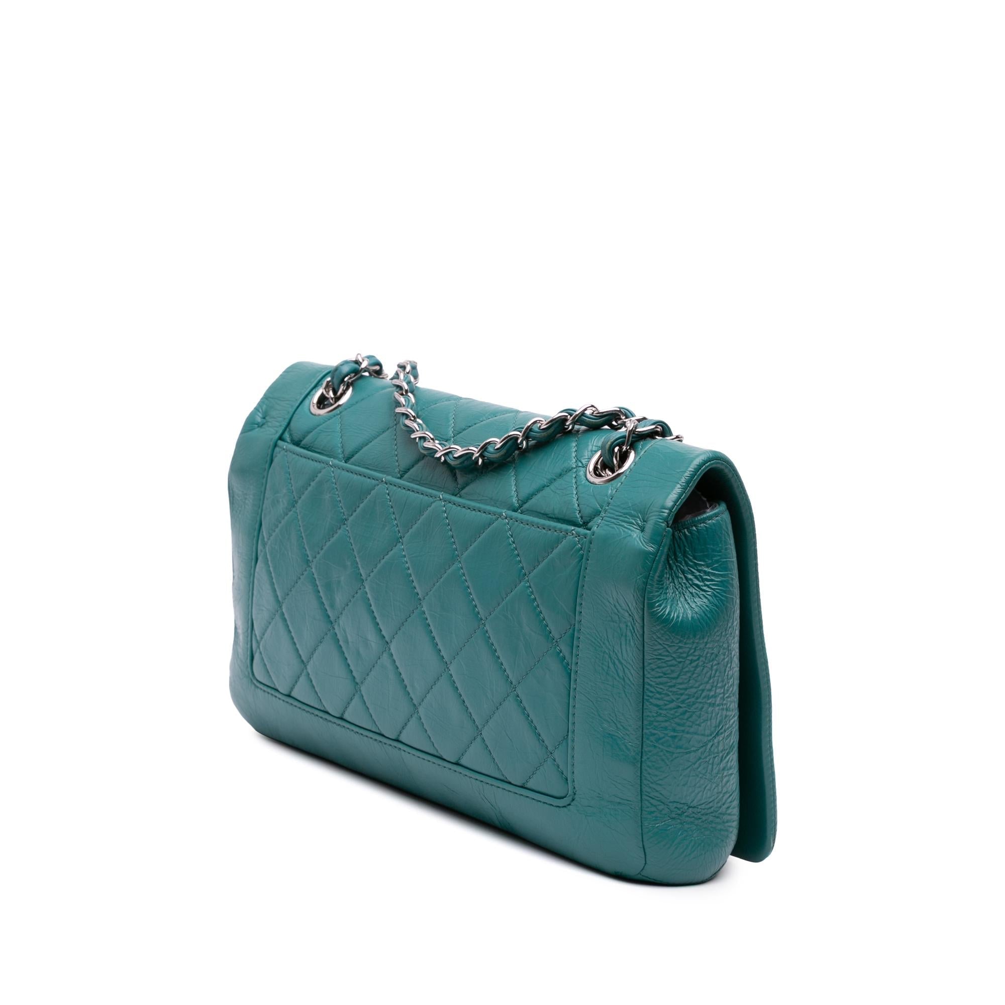 Chanel Medium Crumpled Calfskin Bi Vintage Full Flap