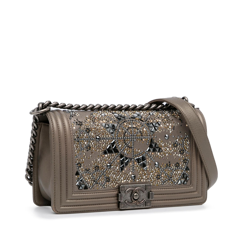 Chanel Medium Crystal Embellished Goatskin Boy