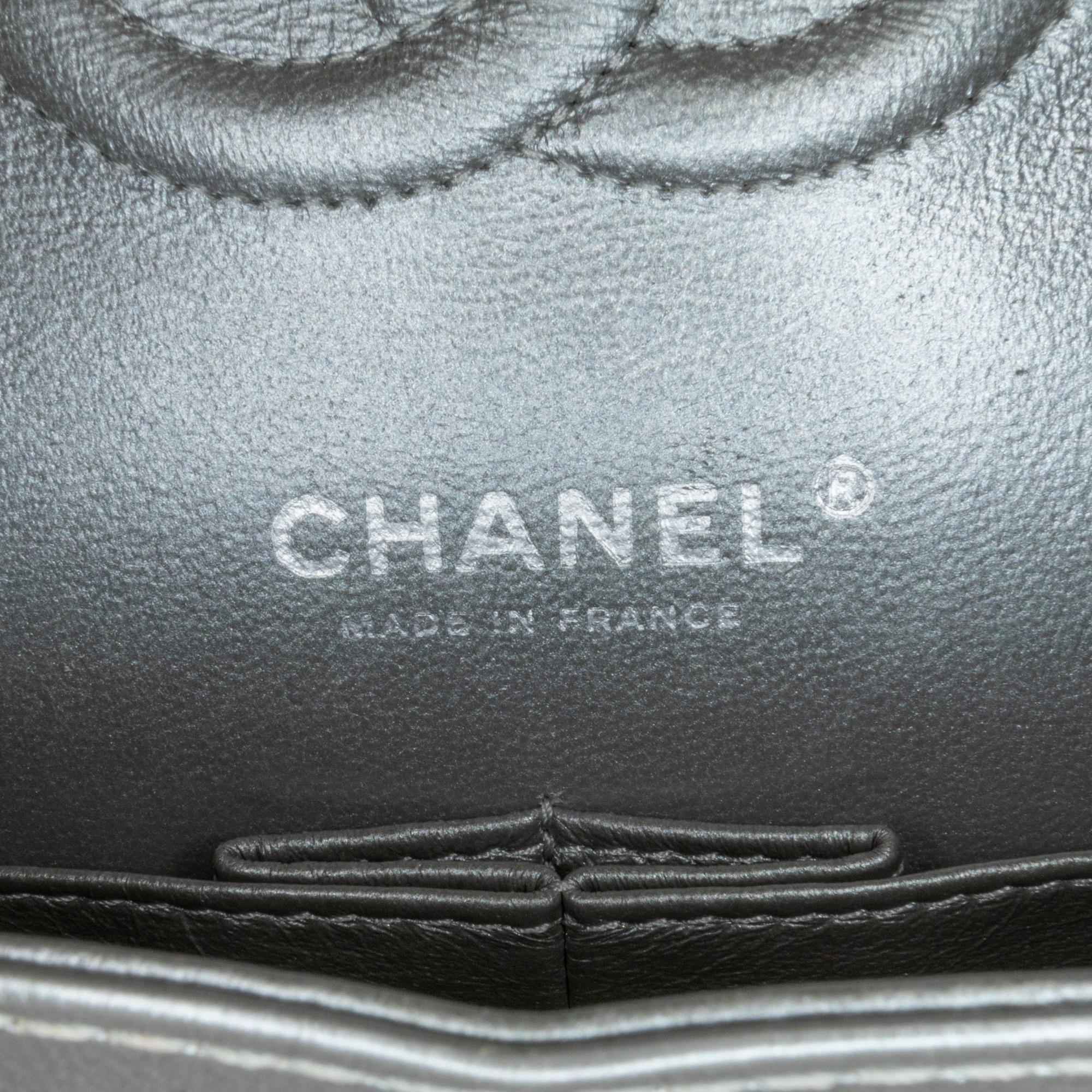 Chanel Medium Glazed Calfskin Grommet Embellished Airline Double Flap (SHG-3ngMjI)