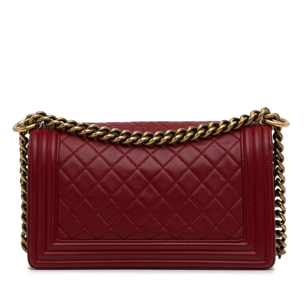 Chanel Medium Lambskin Boy Flap Bag (SHG-OR86HO)