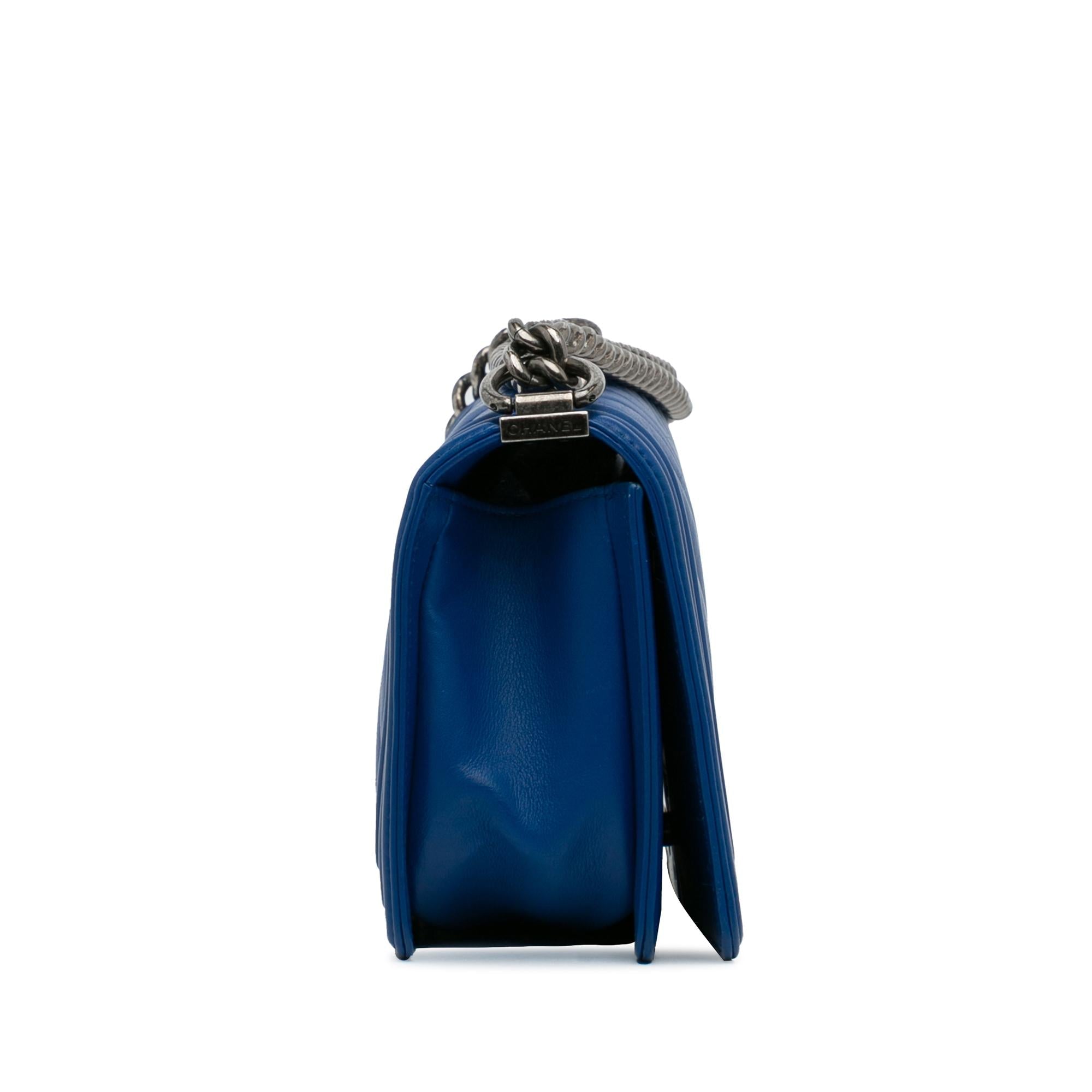 Chanel Medium Lambskin Chevron Boy Flap