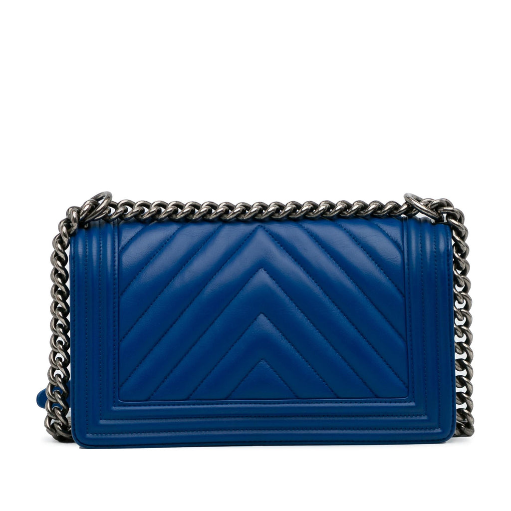 Chanel Medium Lambskin Chevron Boy Flap