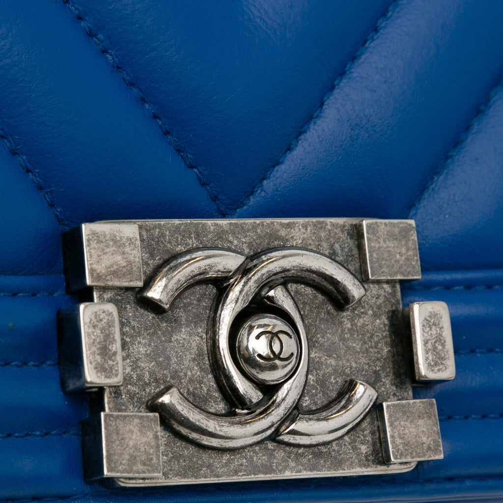 Chanel Medium Lambskin Chevron Boy Flap