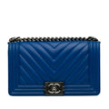Chanel Medium Lambskin Chevron Boy Flap
