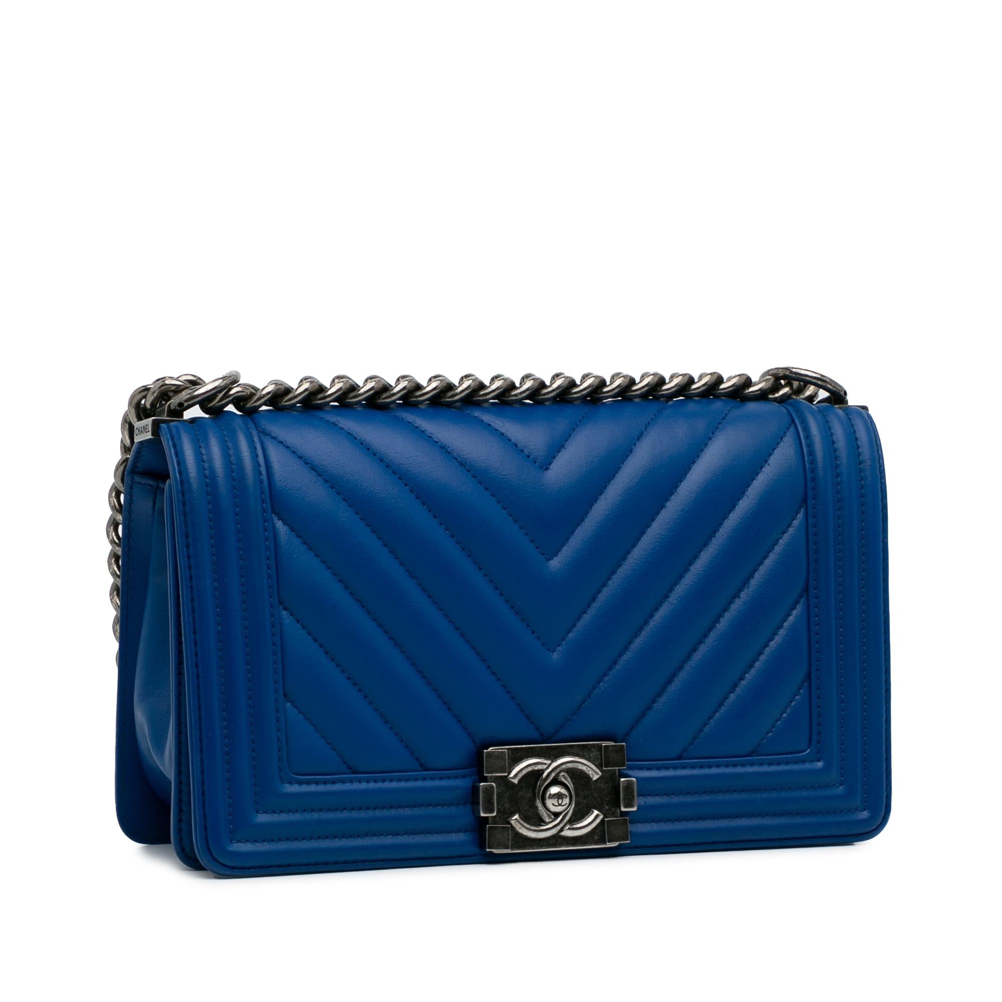 Chanel Medium Lambskin Chevron Boy Flap
