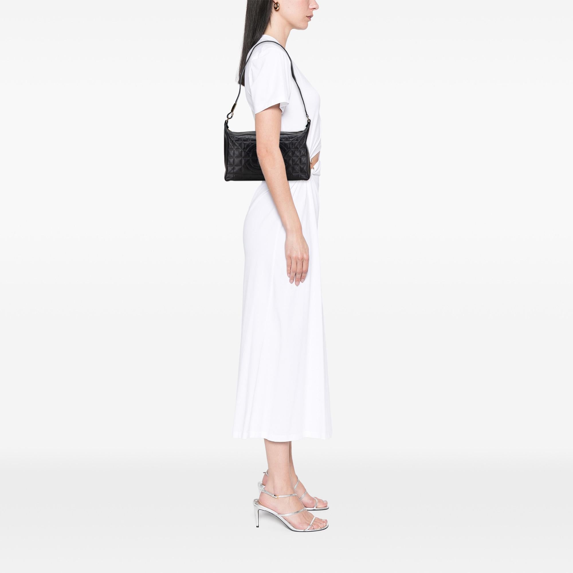 Chanel Medium Lambskin Chocolate Bar Shoulder Bag