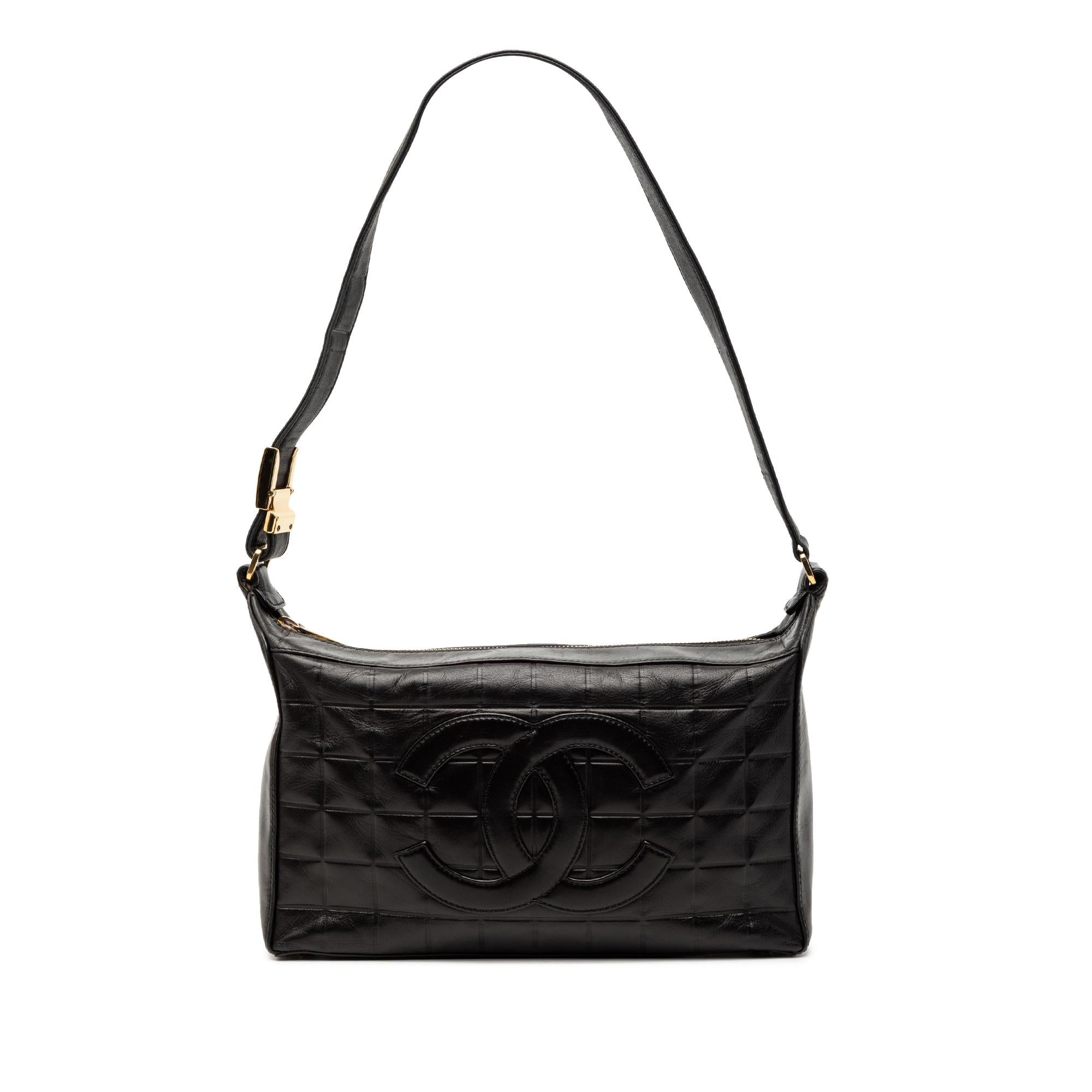 Chanel Medium Lambskin Chocolate Bar Shoulder Bag