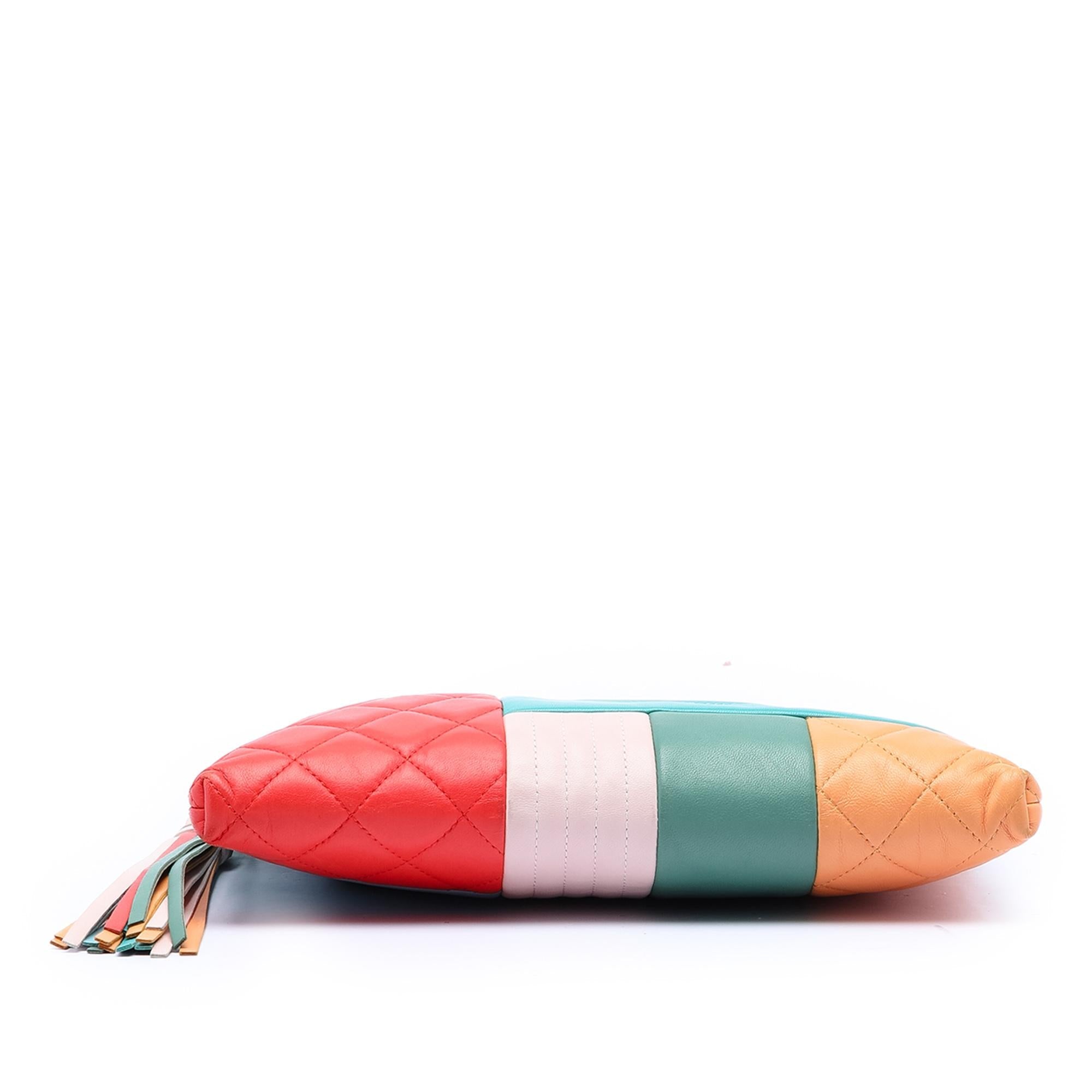 Chanel Medium Lambskin Colorblock Patchwork O Case