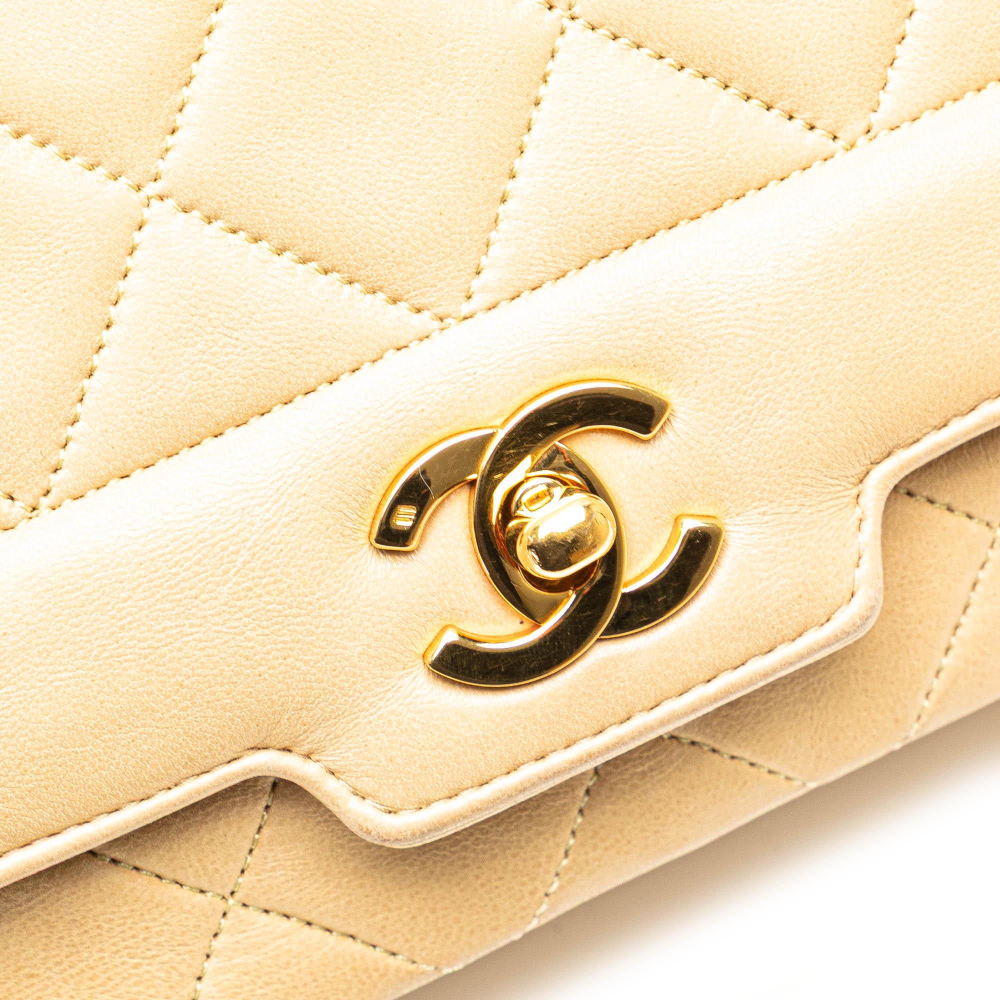 Chanel Medium Lambskin Diana Full Flap