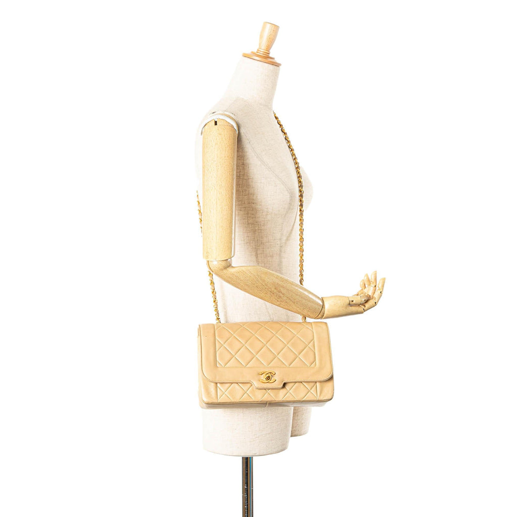 Chanel Medium Lambskin Diana Full Flap