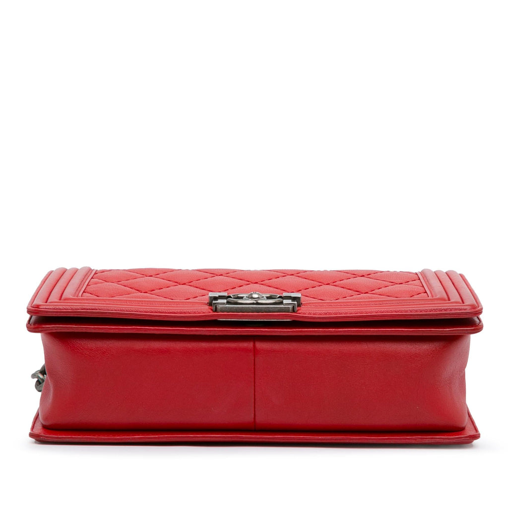 Chanel Medium Lambskin Double Stitch Boy Flap (SHG-HDDAJQ)