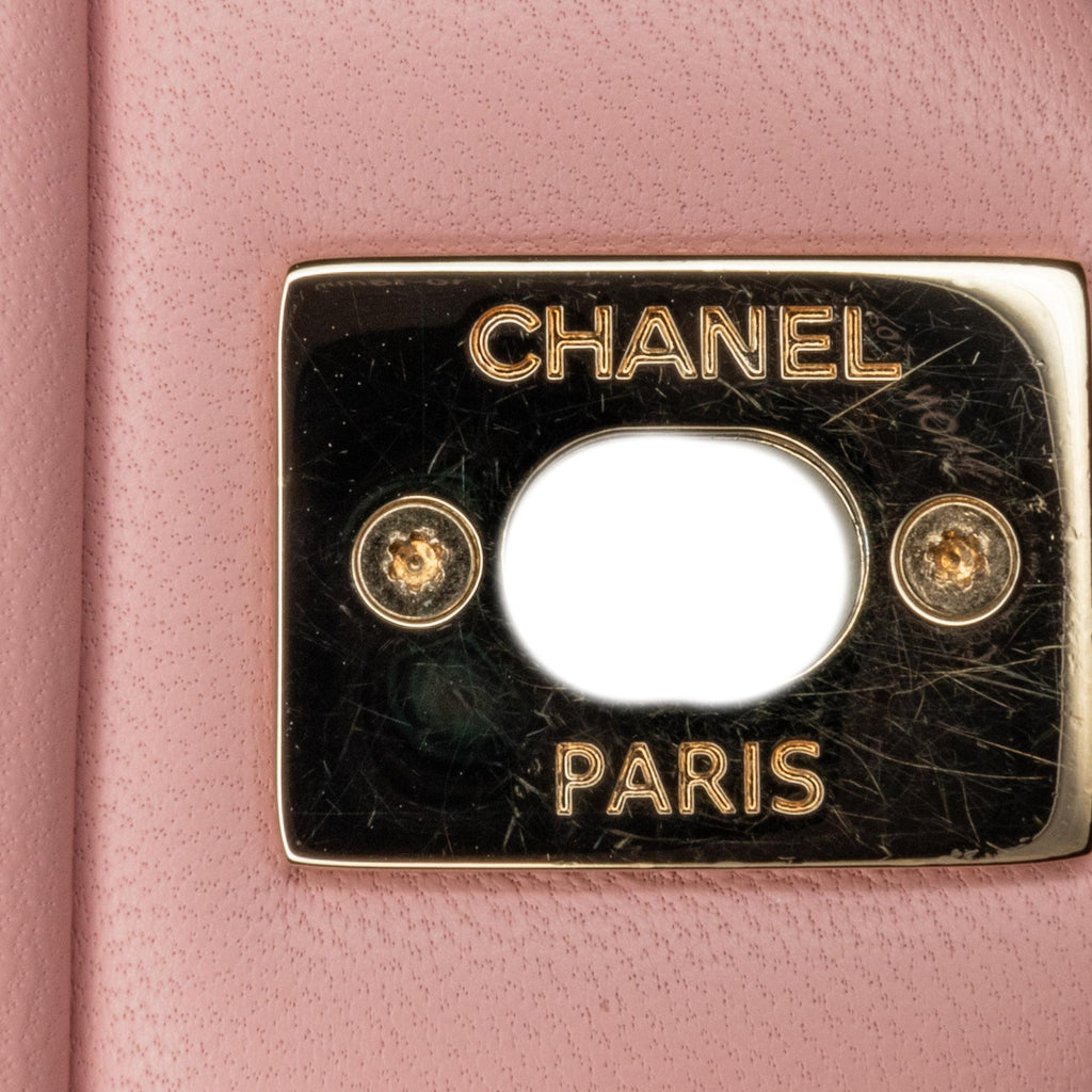 Chanel Medium Lambskin Elegant Chain Single Flap (SHG-QrQefy)
