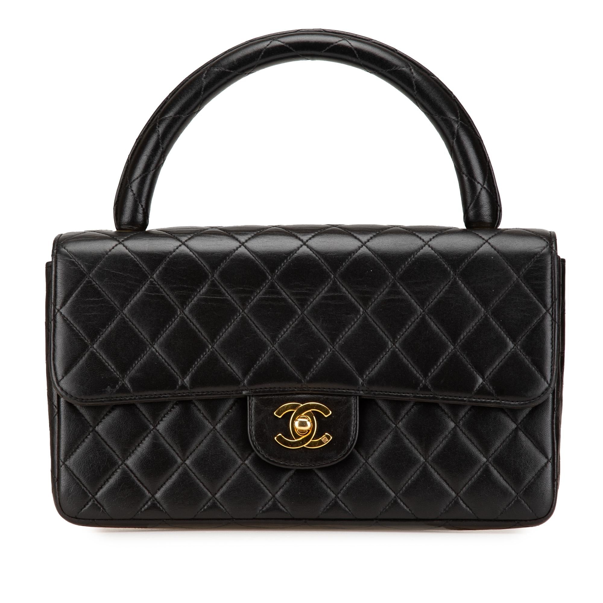 Chanel Medium Lambskin Kelly Parent Top Handle Bag