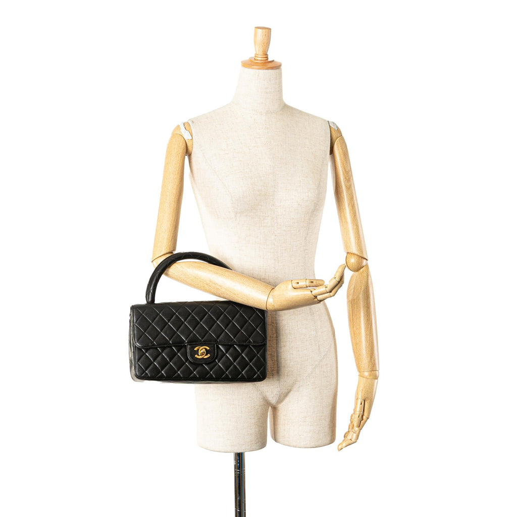 Chanel Medium Lambskin Kelly Parent Top Handle Bag