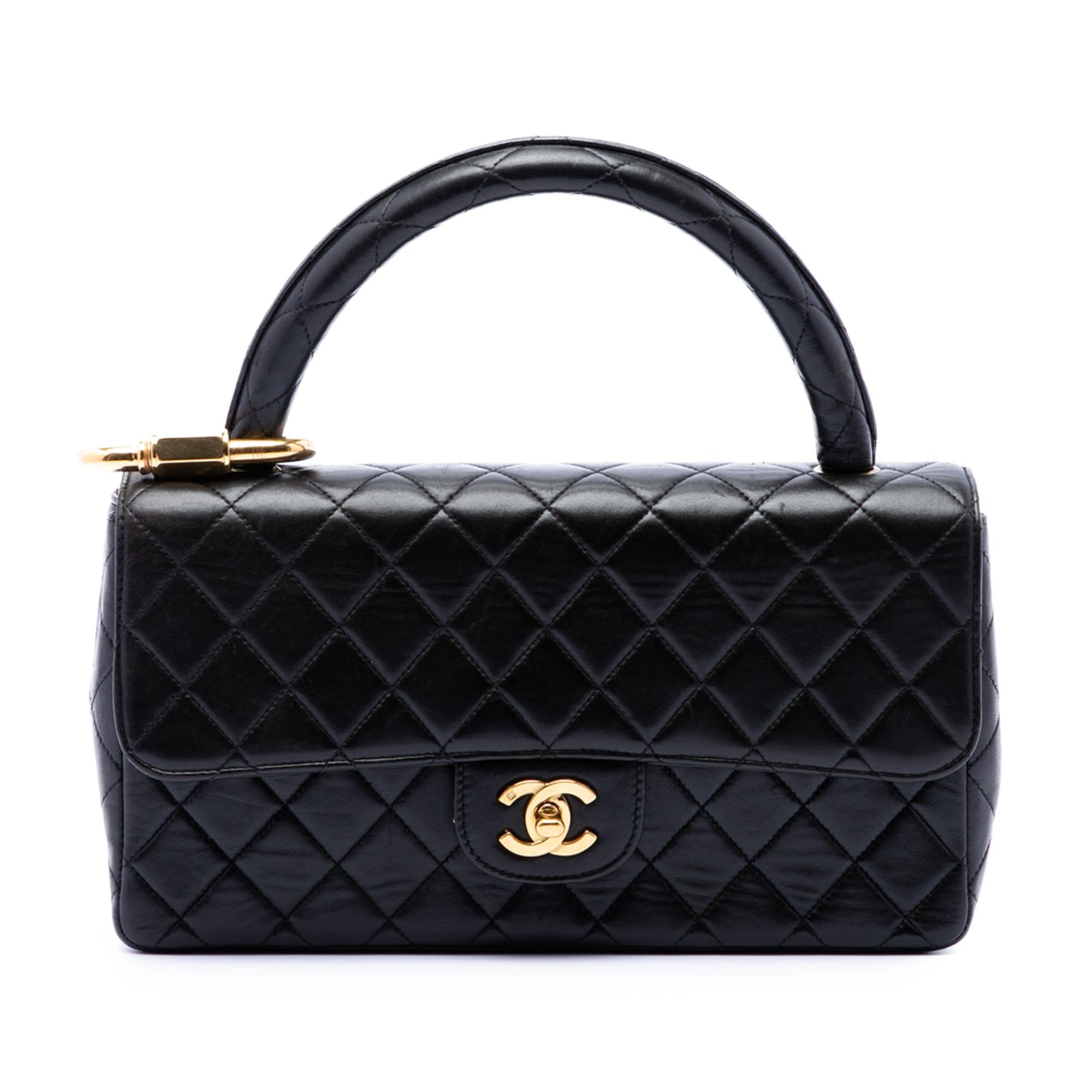 Chanel Medium Lambskin Kelly Parent Top Handle Bag