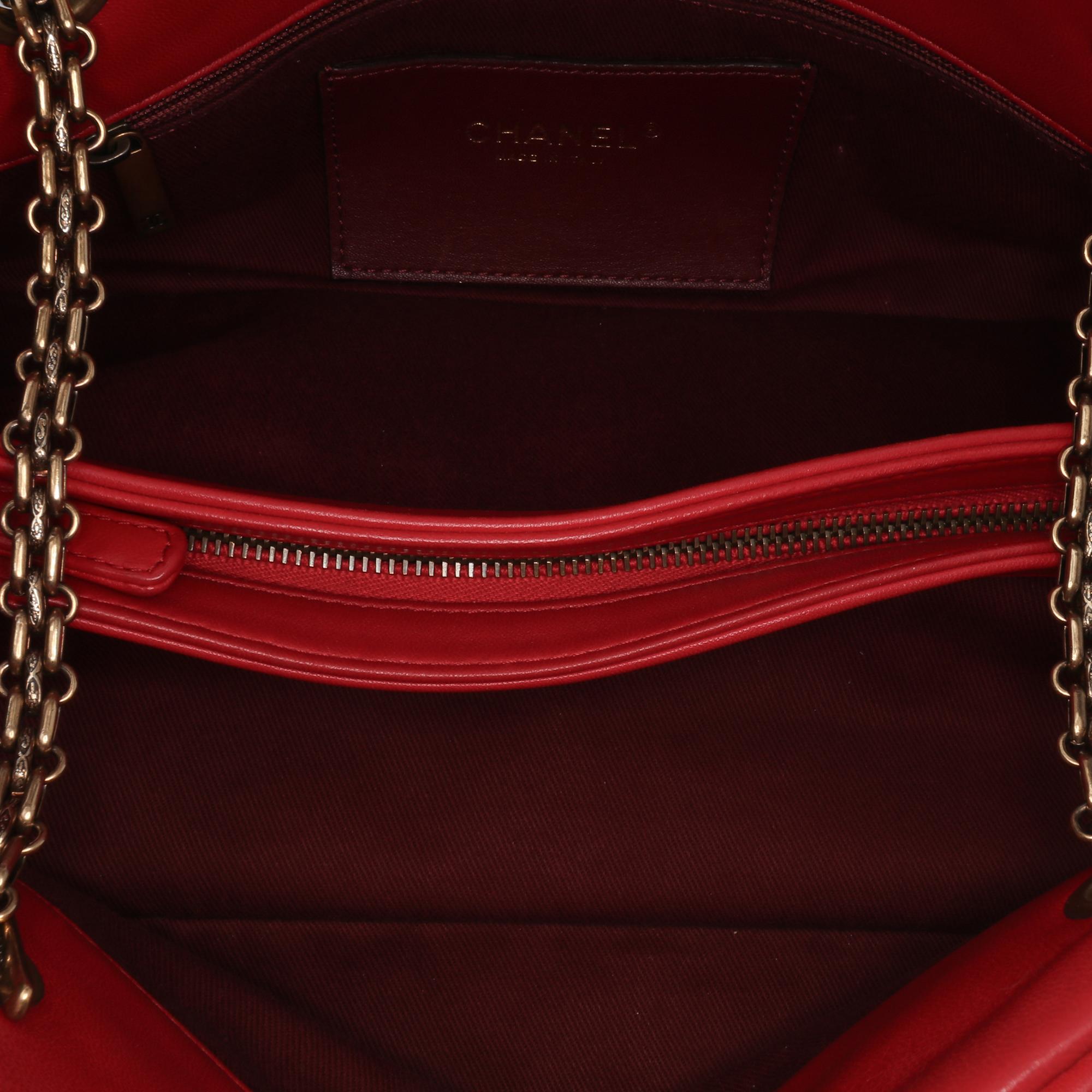 Chanel Medium Lambskin Mademoiselle Bowling Bag