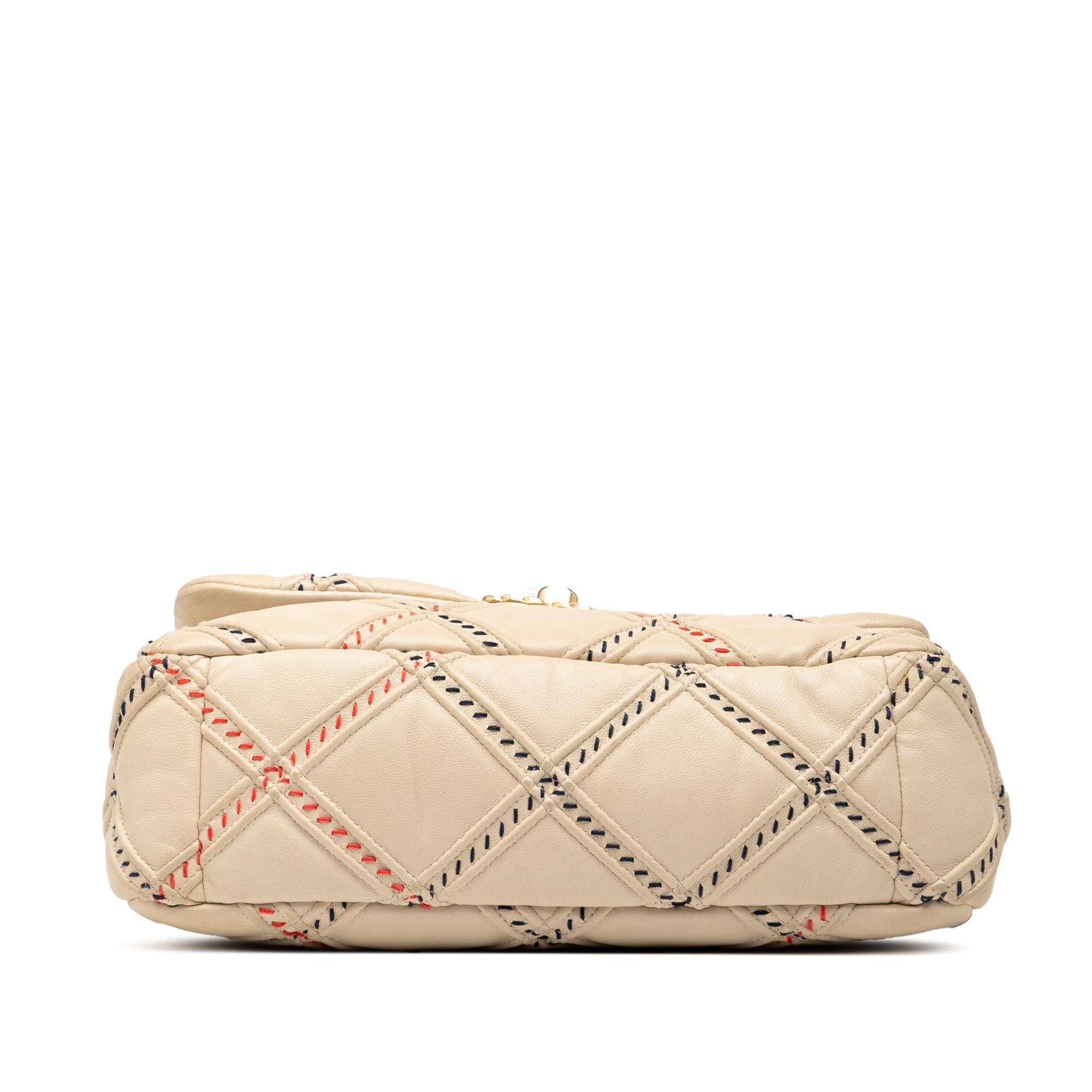 Chanel Medium Lambskin Stitched 19 Flap