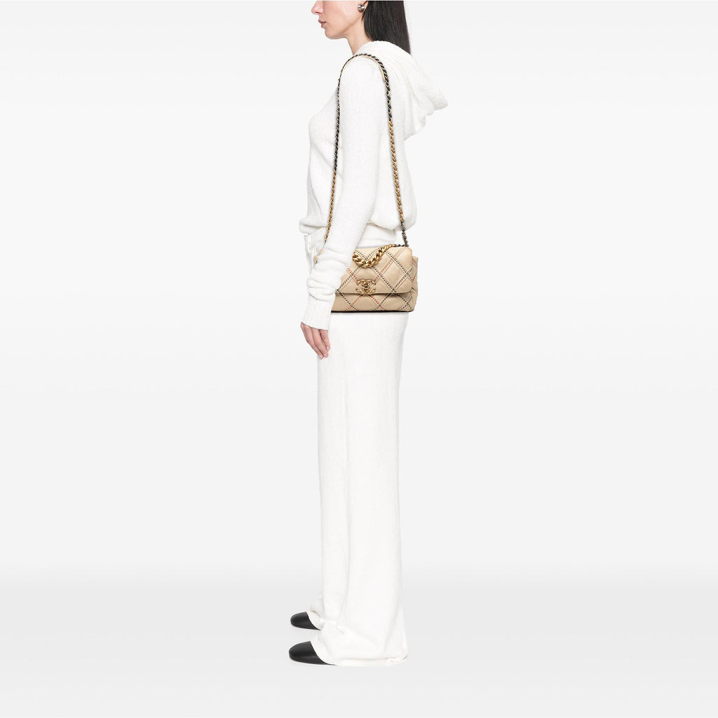 Chanel Medium Lambskin Stitched 19 Flap