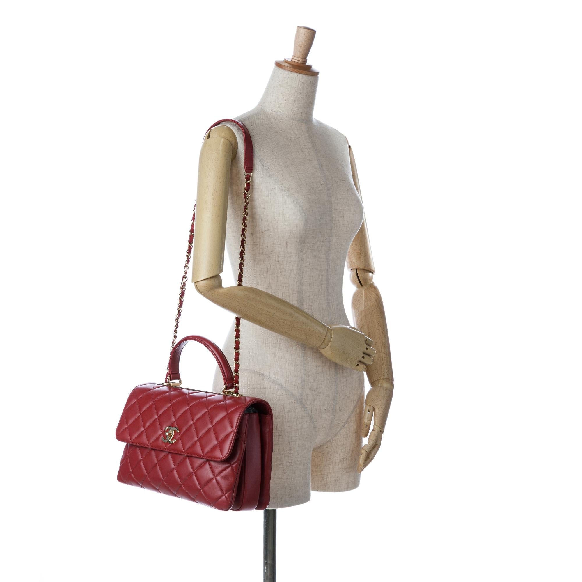 Chanel Medium Lambskin Trendy CC Top Handle Bag (SHG-NiklUD)