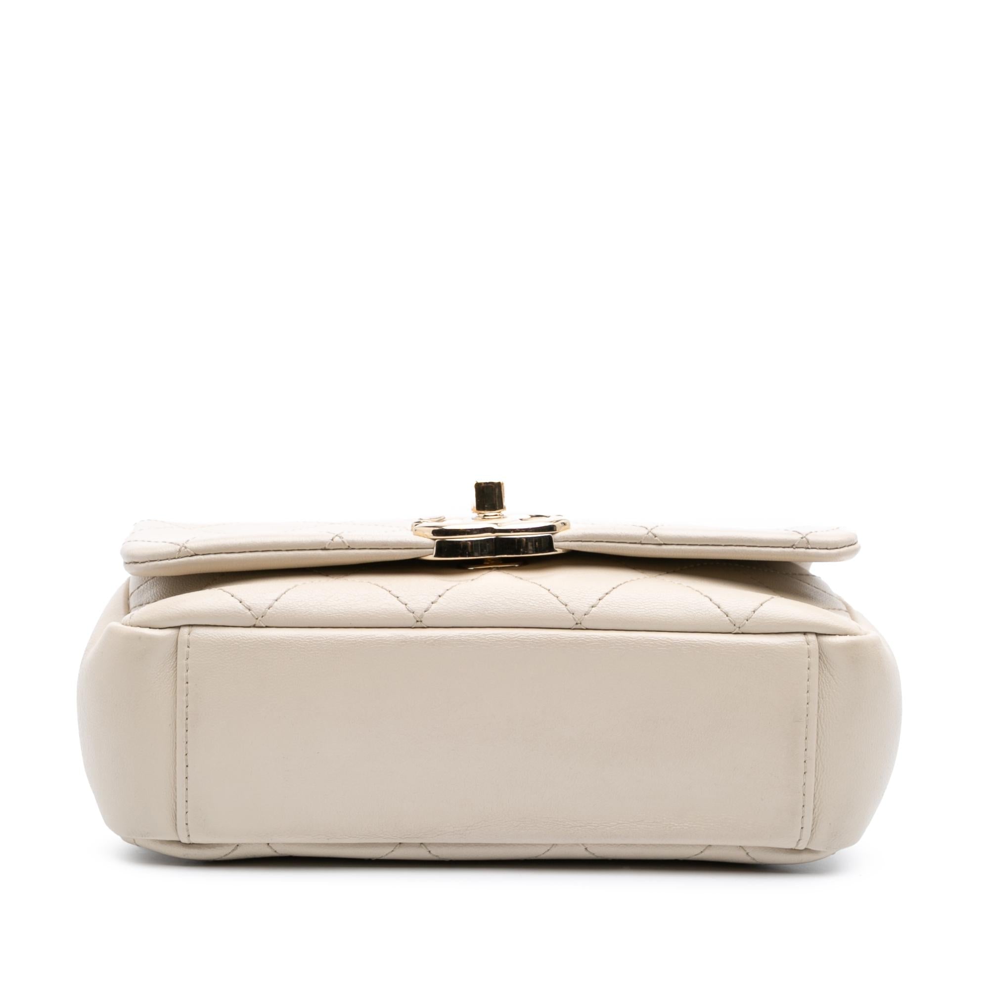 Chanel Medium Lambskin Twist Chain Enamel CC Flap
