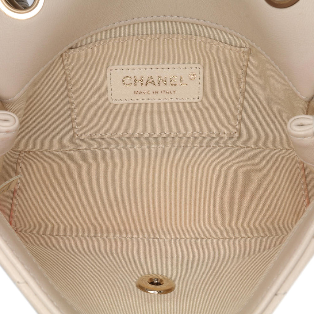 Chanel Medium Lambskin Twist Chain Enamel CC Flap