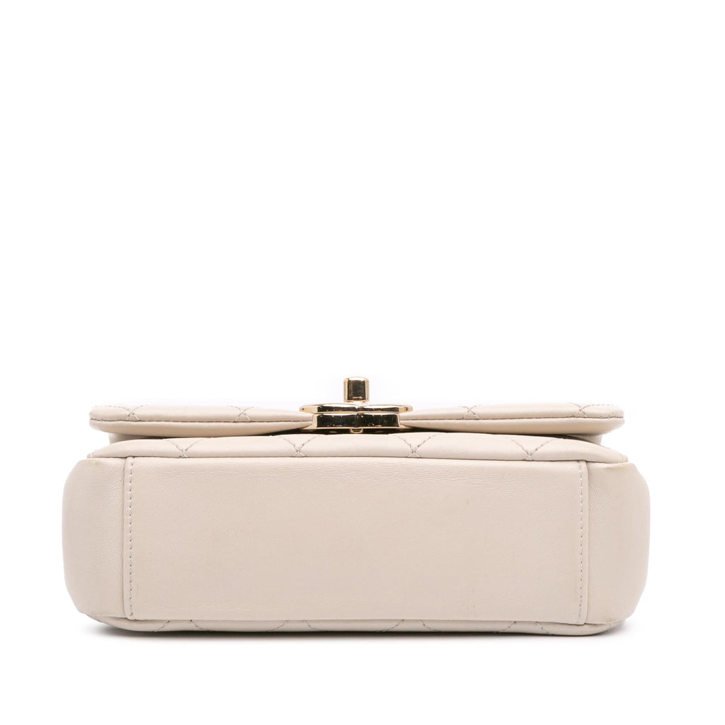 Chanel Medium Lambskin Twist Chain Enamel CC Flap