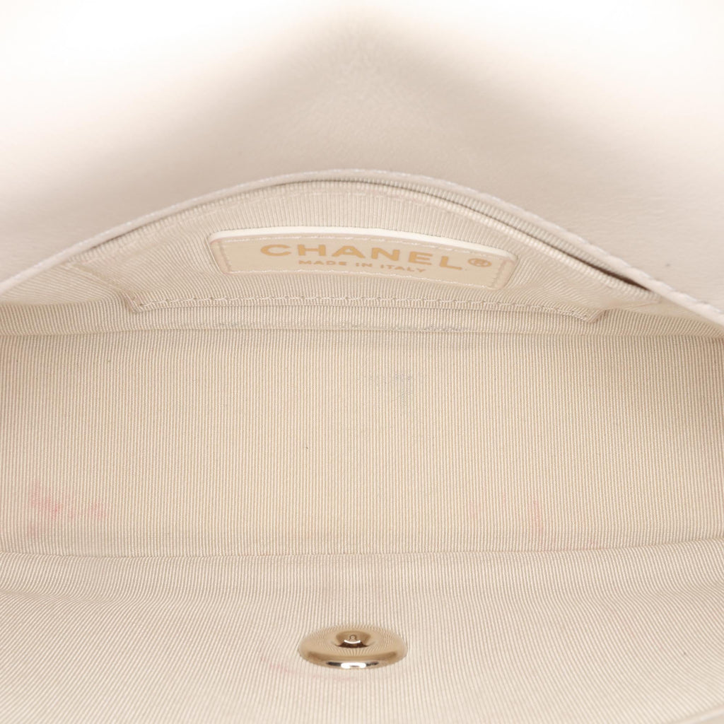Chanel Medium Lambskin Twist Chain Enamel CC Flap