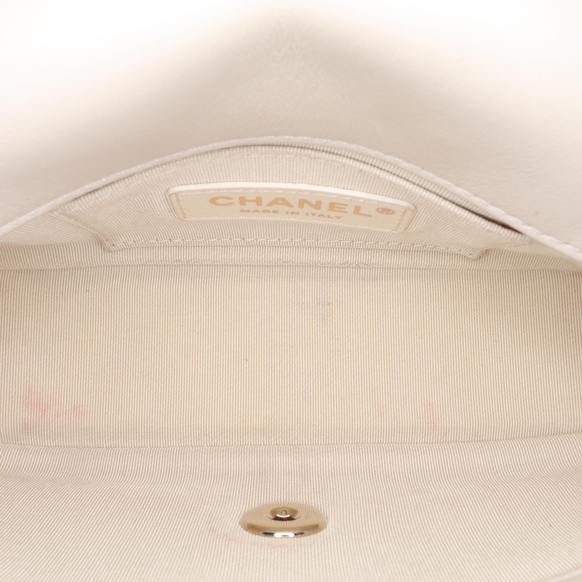 Chanel Medium Lambskin Twist Chain Enamel CC Flap