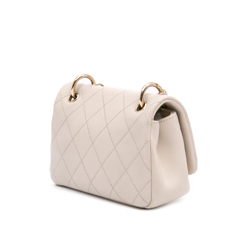 Chanel Medium Lambskin Twist Chain Enamel CC Flap