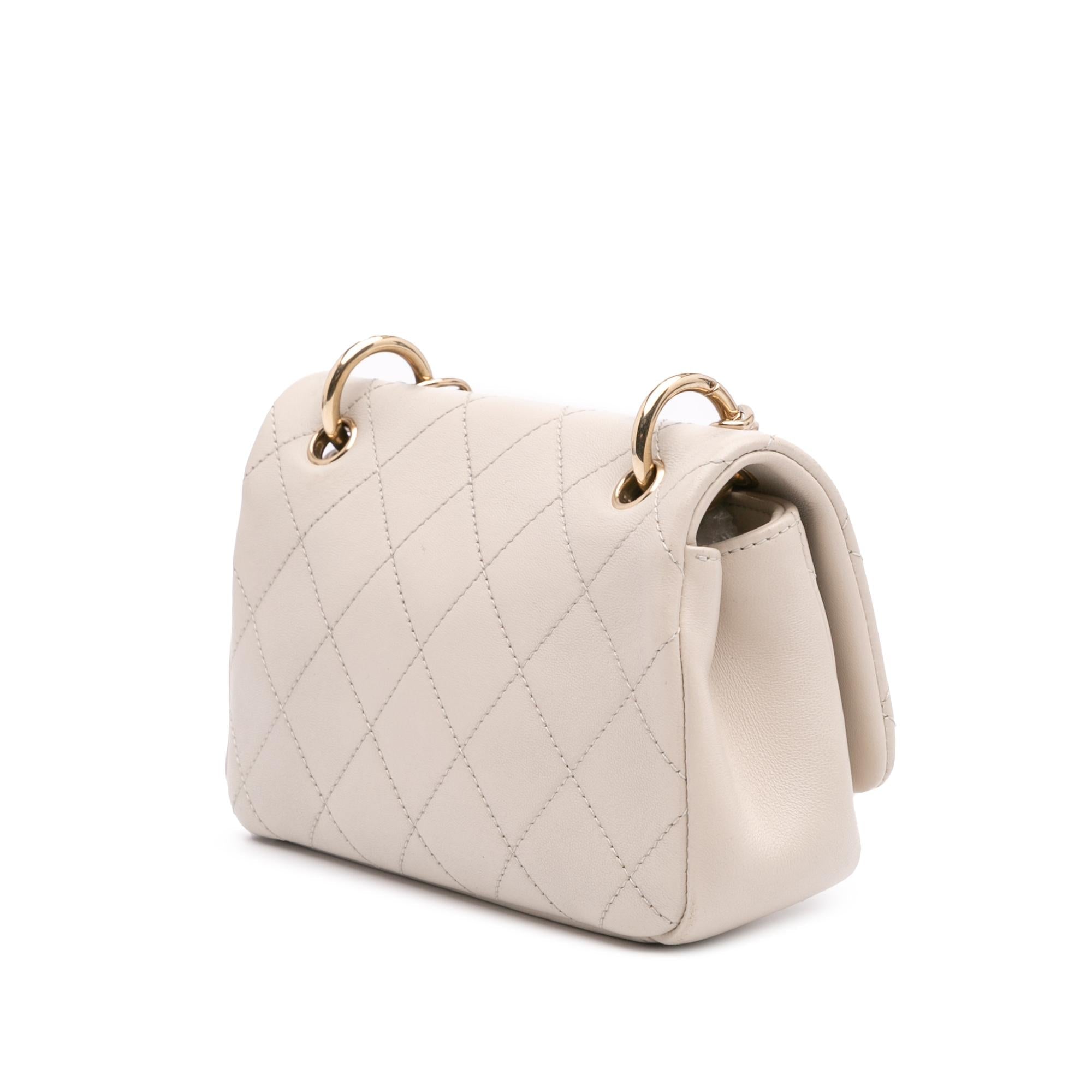 Chanel Medium Lambskin Twist Chain Enamel CC Flap