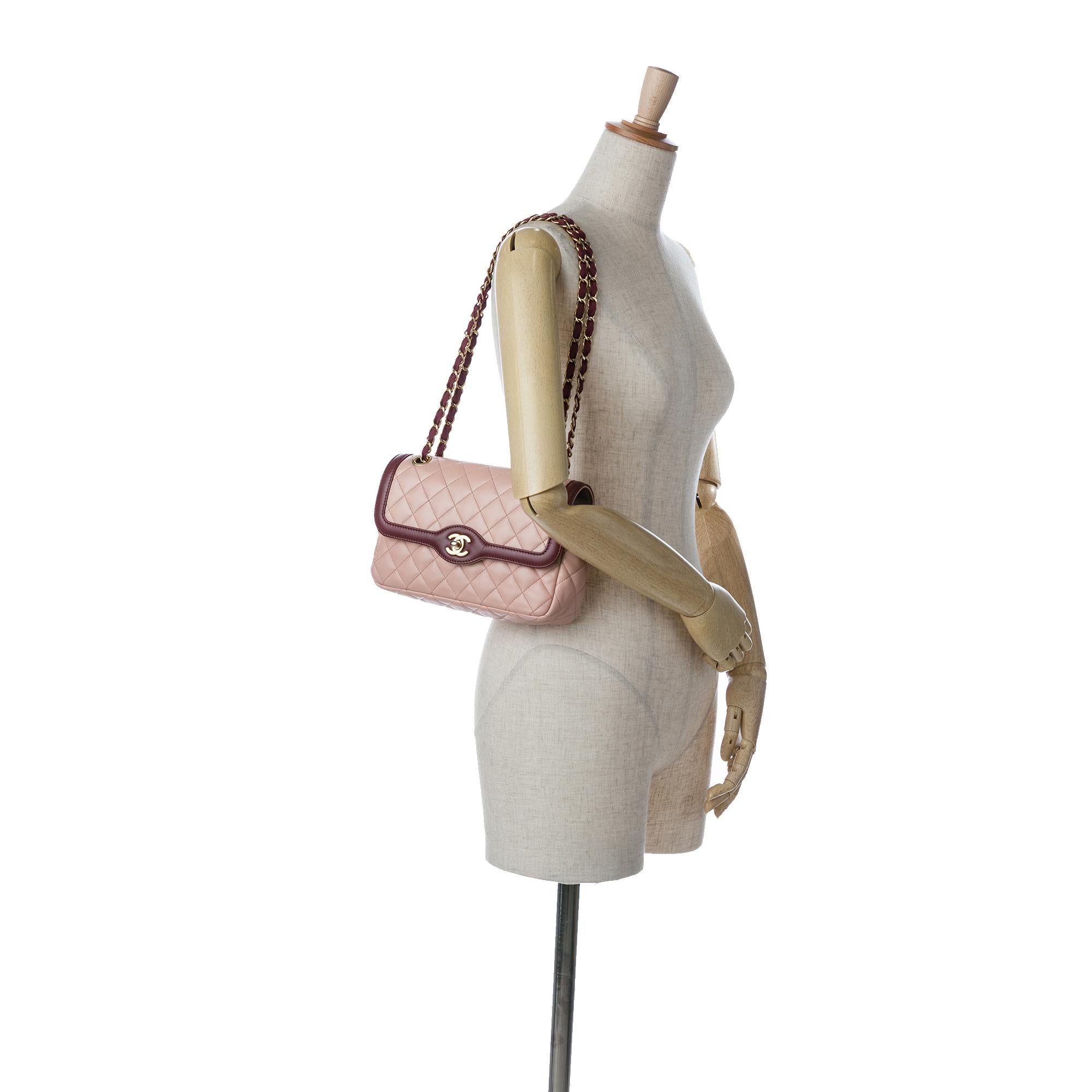 Chanel Medium Lambskin Two Tone Day Flap (SHG-lSZu9P)