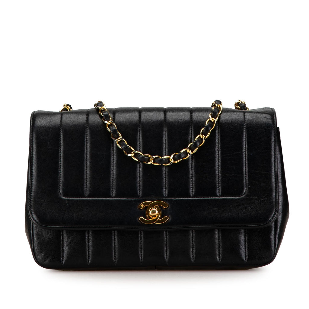 Chanel Medium Lambskin Vertical Border Flap (SHG-t5P50W)