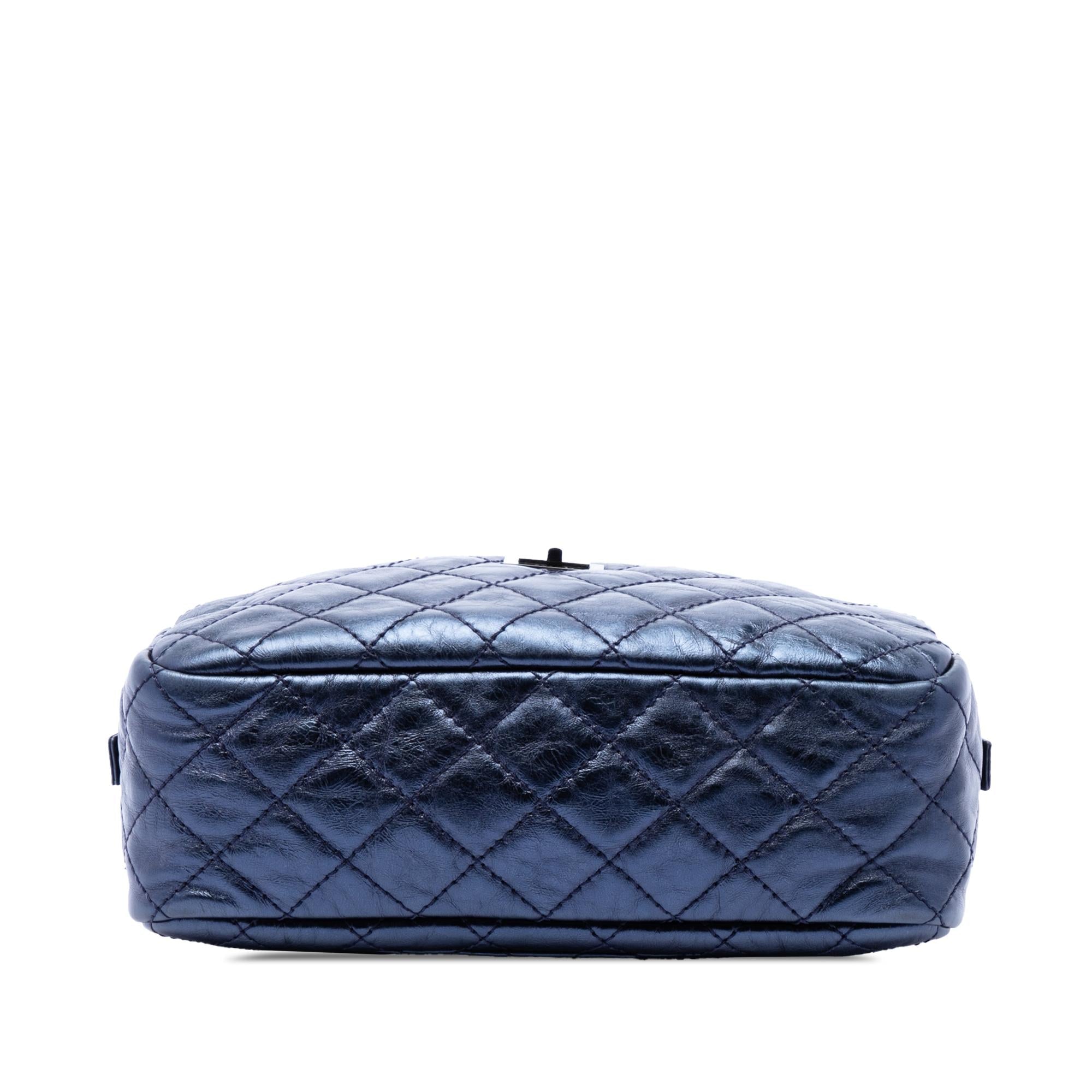 Chanel Medium Metallic Quilted Aged Calfskin Reissue Camera Bag