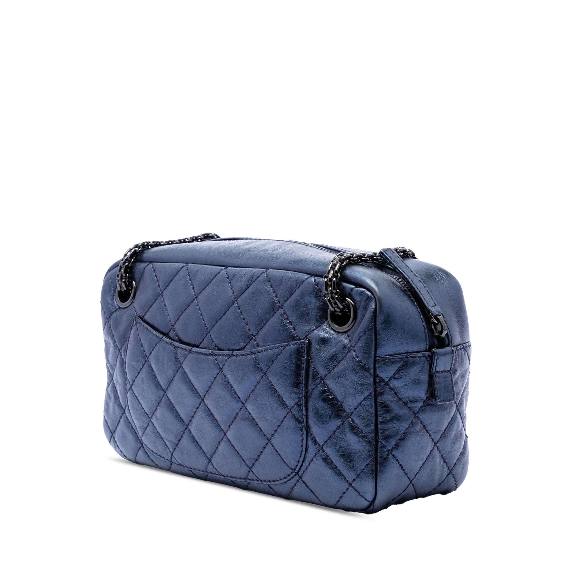 Chanel Medium Metallic Quilted Aged Calfskin Reissue Camera Bag