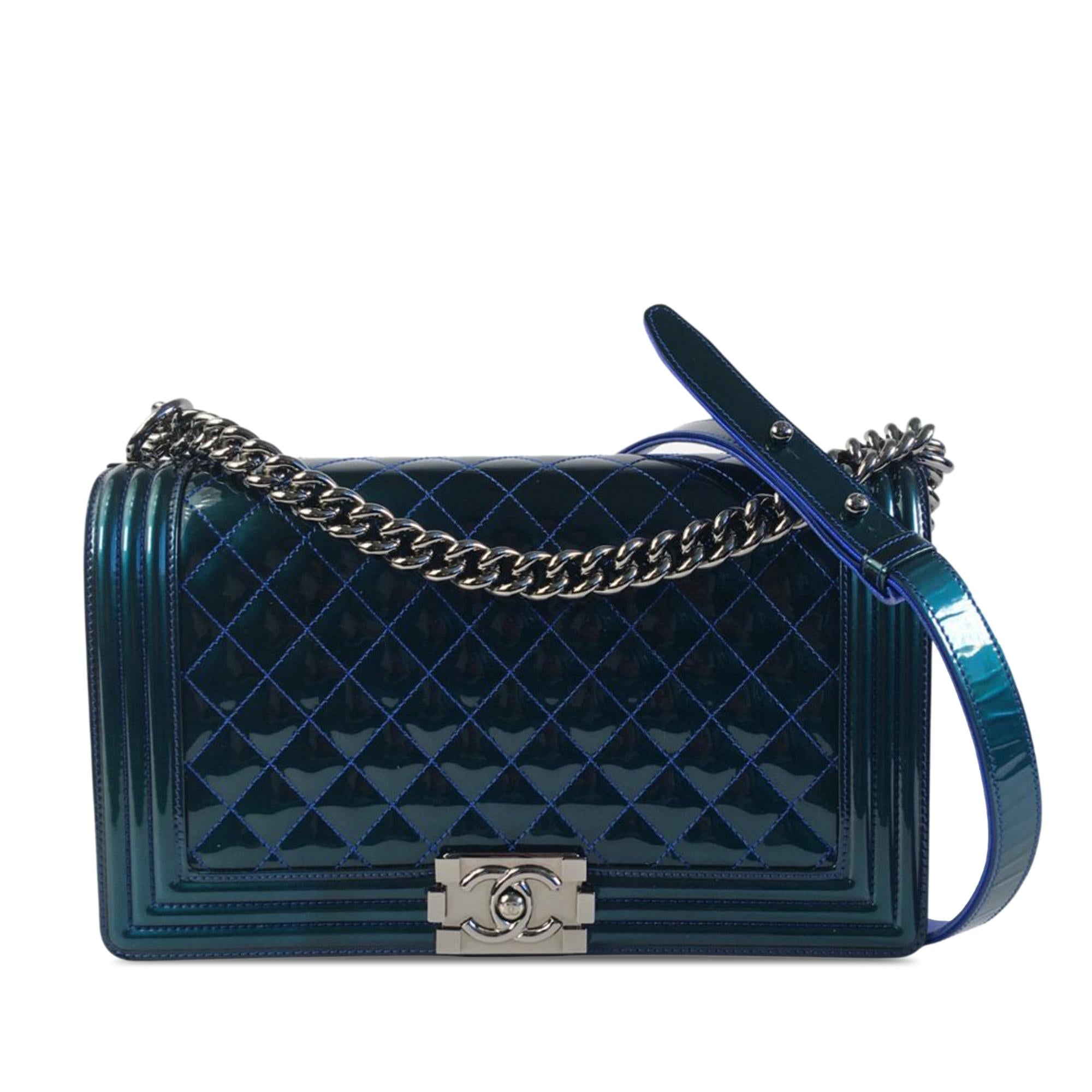 Chanel Medium Patent Boy Flap (SHG-uR2EFs)