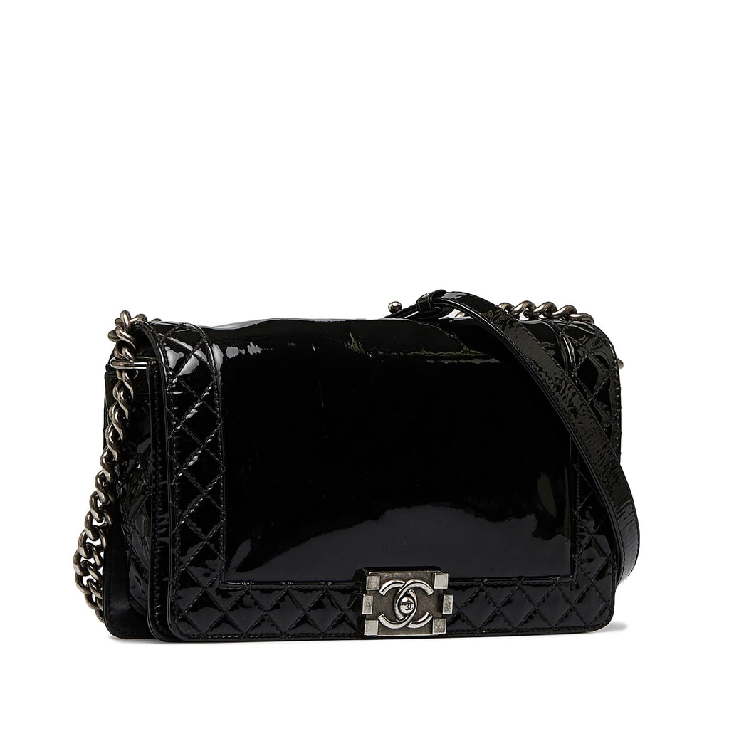 Chanel Medium Patent Boy Reverso Flap