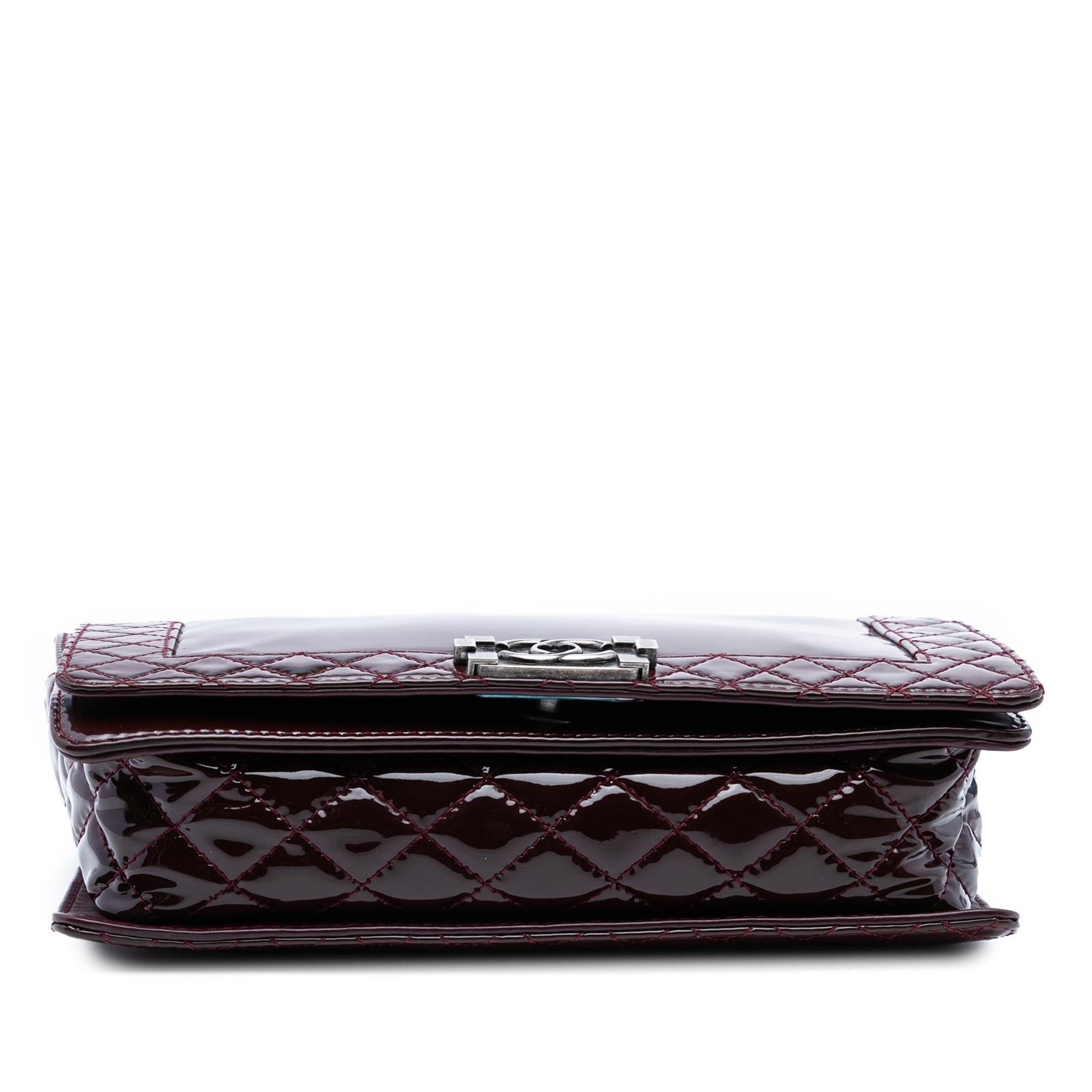 Chanel Medium Patent Boy Reverso Flap