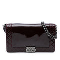 Chanel Medium Patent Boy Reverso Flap