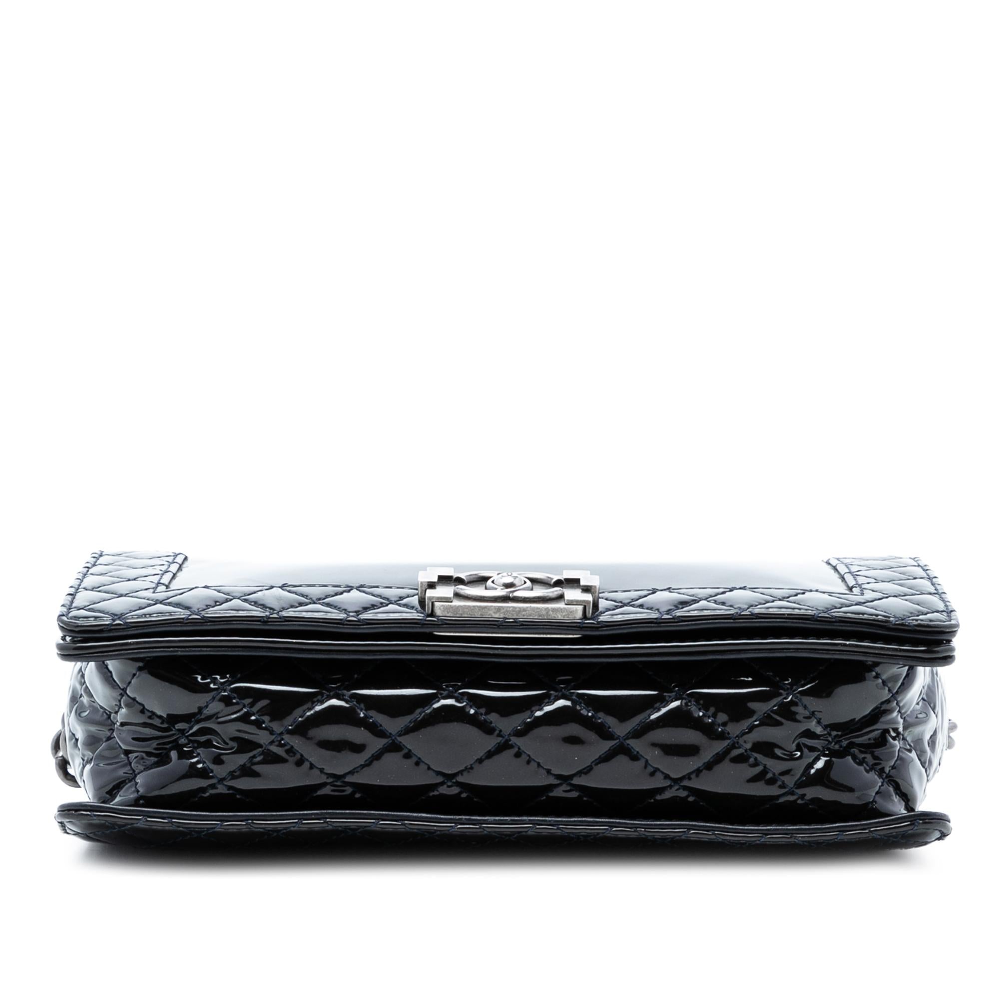 Chanel Medium Patent Boy Reverso Flap