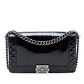 Chanel Medium Patent Boy Reverso Flap