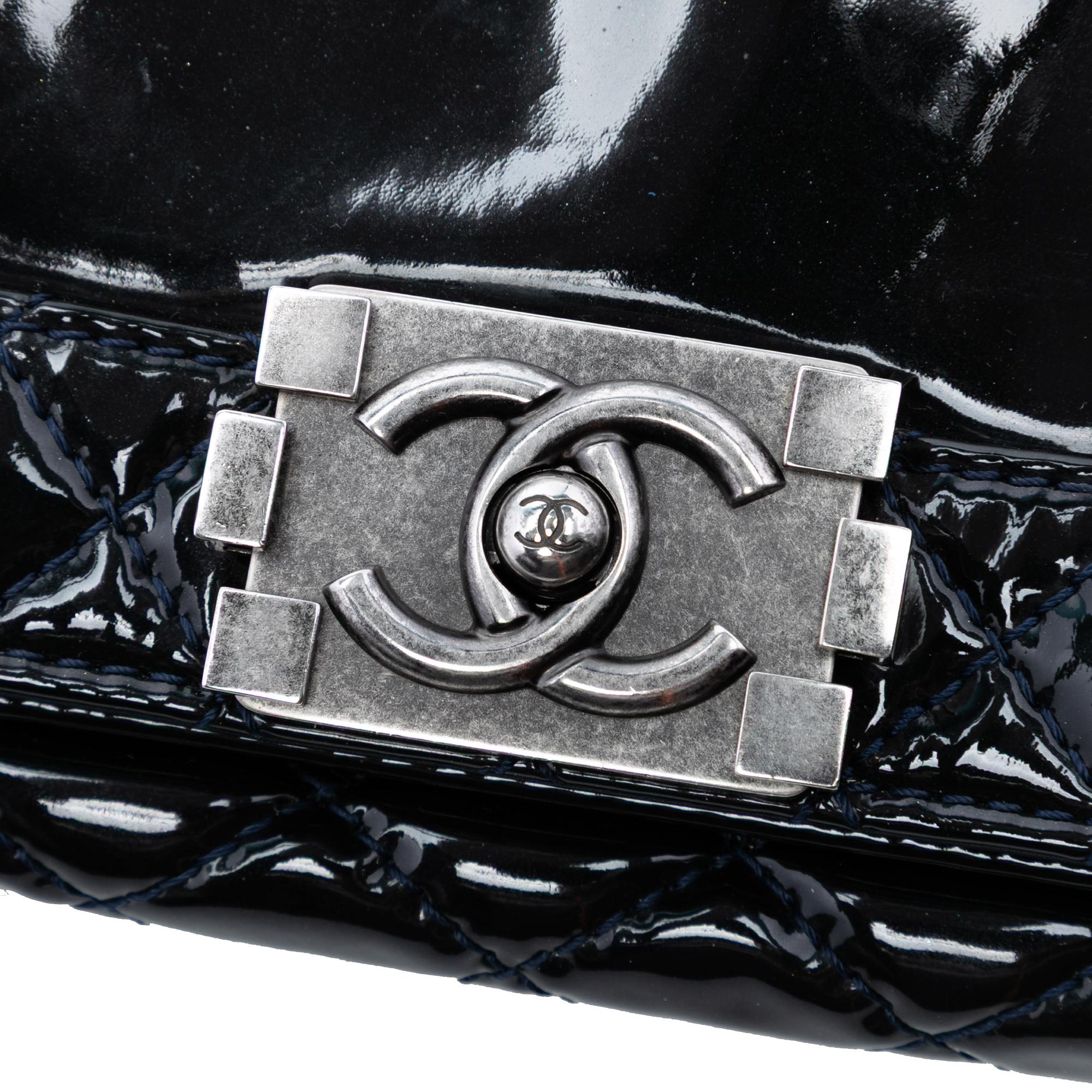 Chanel Medium Patent Boy Reverso Flap