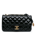 Chanel Medium Patent Goatskin CC Eyelet Flap (SHG-Et4xHu)