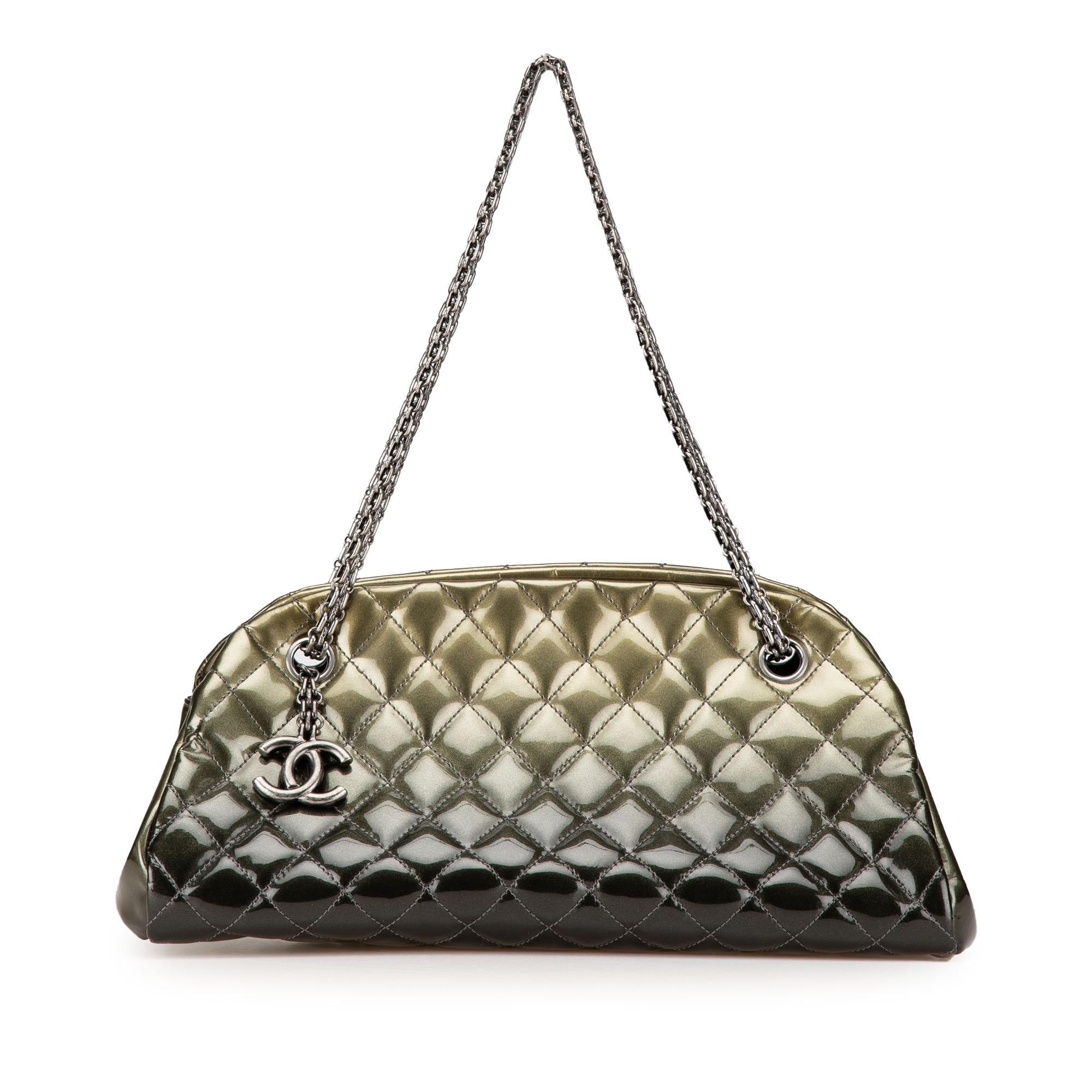 Chanel Medium Patent Ombre Just Mademoiselle Shoulder Bag