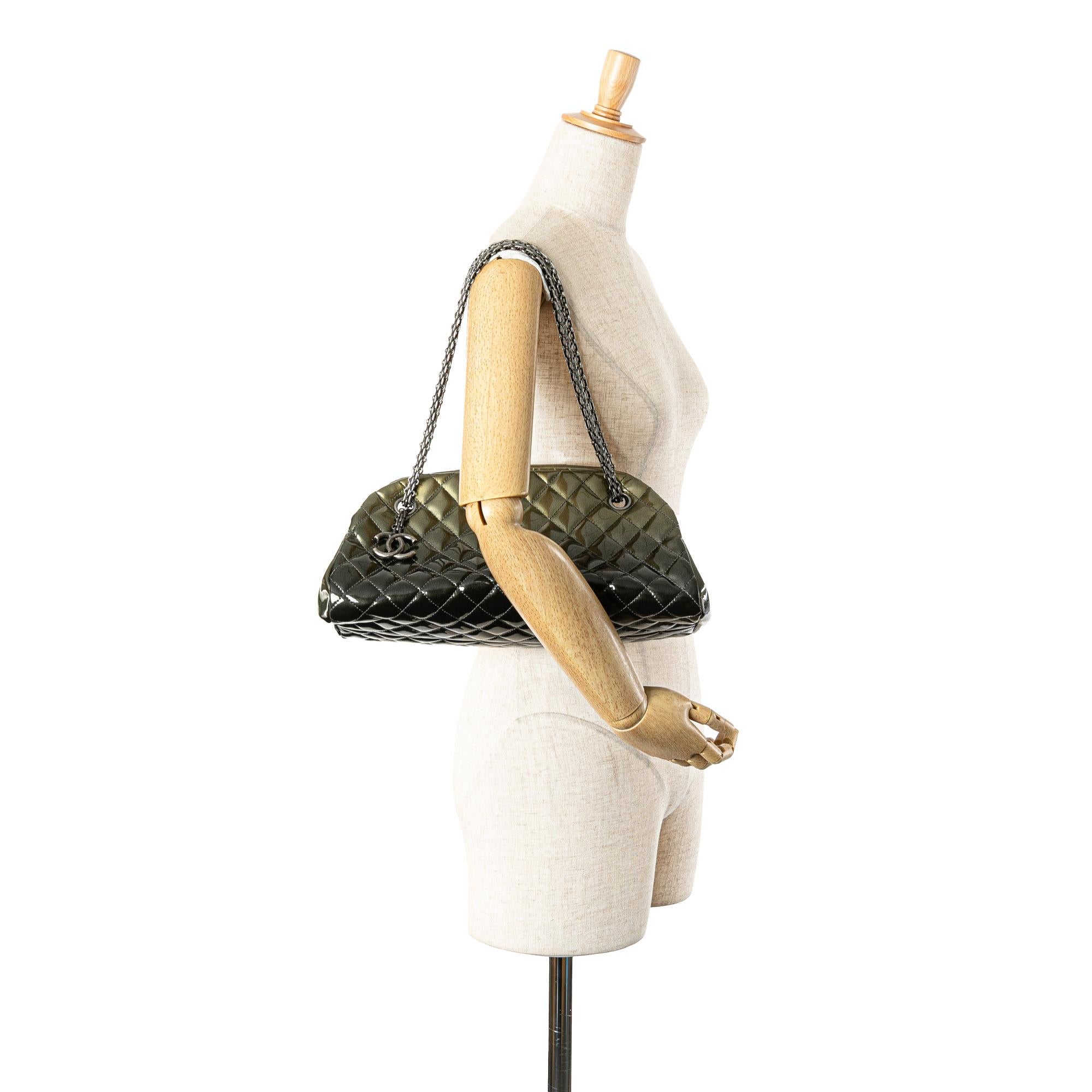 Chanel Medium Patent Ombre Just Mademoiselle Shoulder Bag